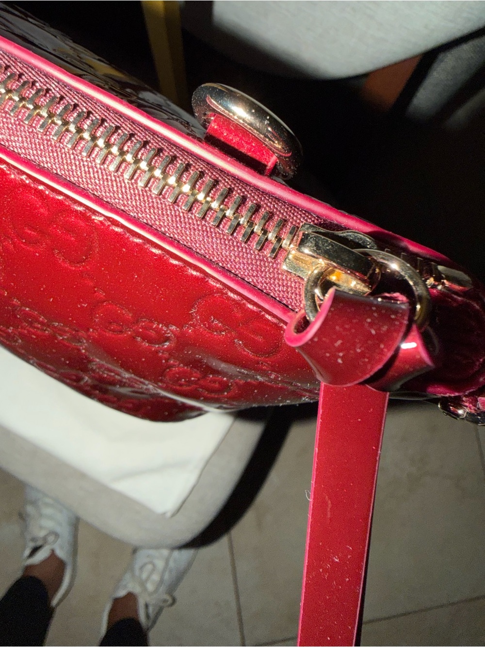 Gucci GG EMBLEM MINI BNIB Patent leather Shoulder bag - Picture 3 of 7